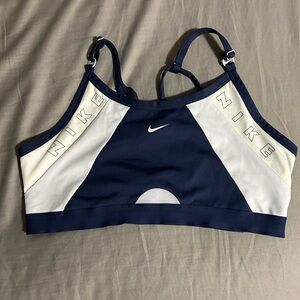 Nike Blue and White Sports Bra Size XXL
